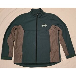 NWT  NFL New York Jets G-III Softshell Zip Jacket Green Grey Sides Size Large